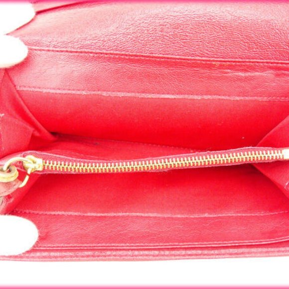 Chloe Wallet Purse Long Wallet Red Woman Authentic Used Y936 - Picture 5 of 5